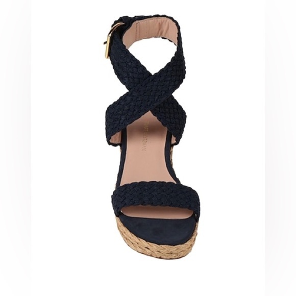 NEW Stuart Weitzman Alex Espadrille Low Wedges Midnight Blue Size 10 - Picture 4 of 11